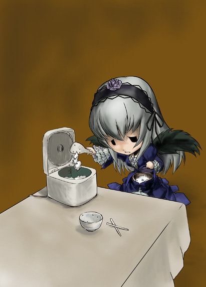 suigintou (rozen maiden and 1 more) drawn by anonymous_(japanese)