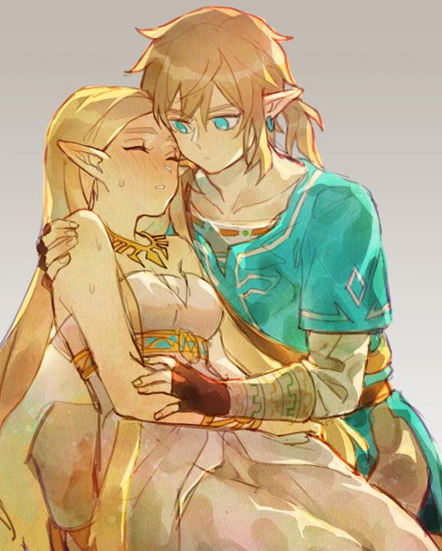 link and princess zelda (the legend of zelda and 1 more) drawn by ivy60530