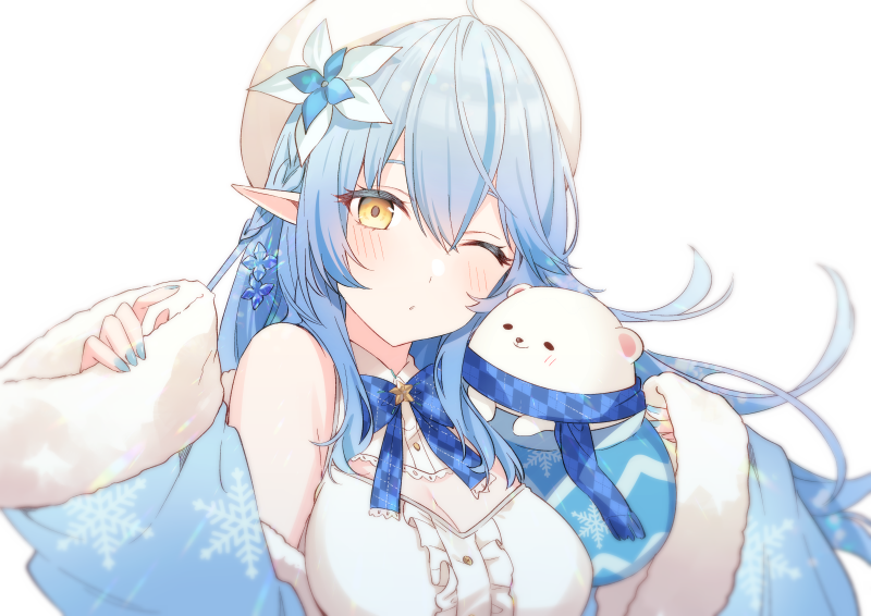 yukihana lamy and daifuku (hololive) drawn by tomari_(veryberry00)