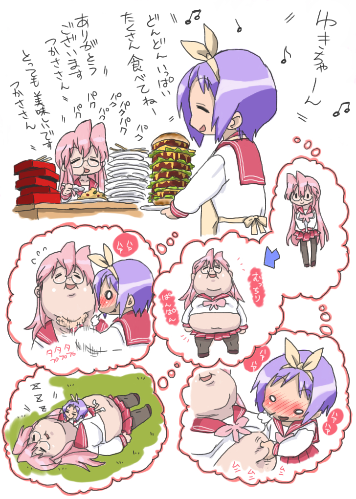 hiiragi tsukasa and takara miyuki (lucky star) drawn by hisakawa_riho