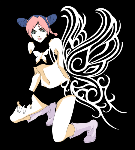 kujo jolyne (jojo no kimyou na bouken and 1 more) drawn by noritama_(ibatan)