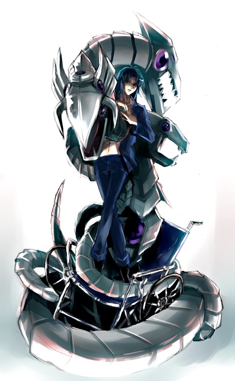 marufuji ryo and cyber dragon (yu-gi-oh! and 1 more) drawn by eu_(pixiv1909)