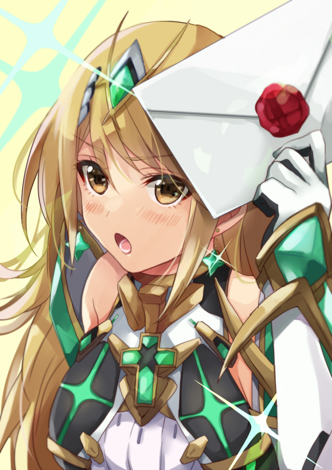 mythra (xenoblade chronicles and 2 more) drawn by konoha2014
