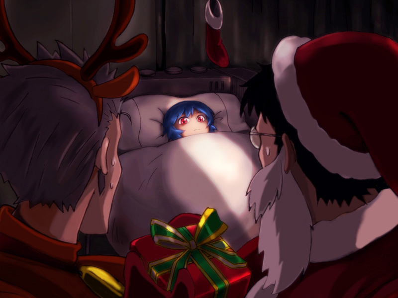 ayanami rei, ikari gendou, and fuyutsuki kouzou (neon genesis evangelion) drawn by kakome