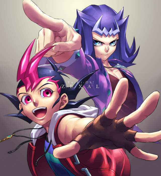 tsukumo yuma and kamishiro ryouga (yu-gi-oh! and 1 more) drawn by rokuro_(ryvius)