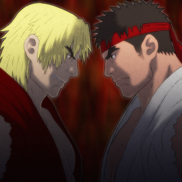 ryu and ken masters (street fighter) drawn by tasuke_tw