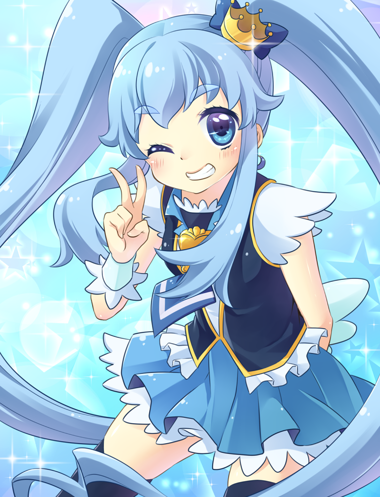 shirayuki hime and cure princess (precure and 1 more) drawn by kuune_rin
