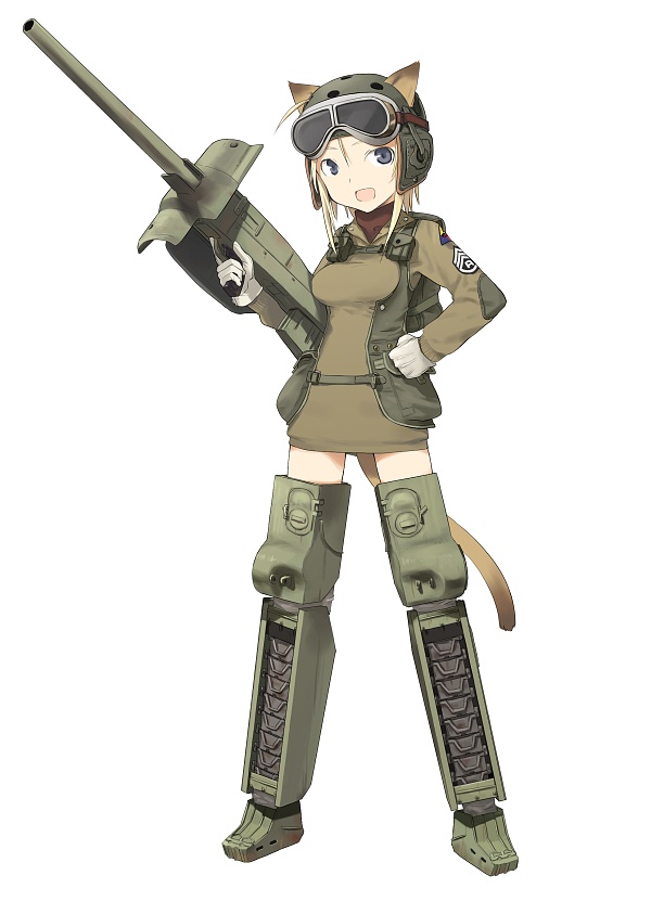 m4a3 sherman (konami mecha musume) drawn by shimada_fumikane