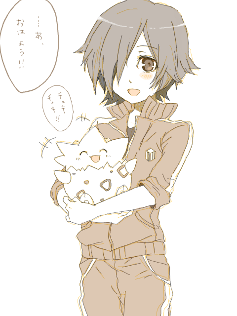 togepi and falkner (pokemon and 1 more) drawn by ang
