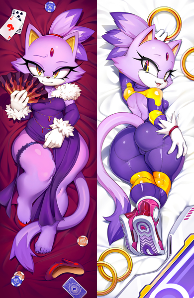 blaze the cat (sonic and 5 more) drawn by krokobyaka