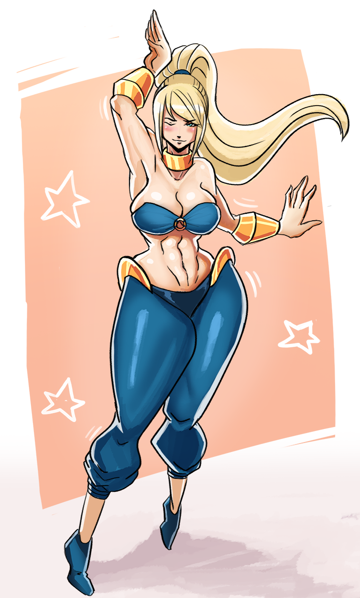 samus aran and shantae (super smash bros. and 2 more) drawn by ezzydraws