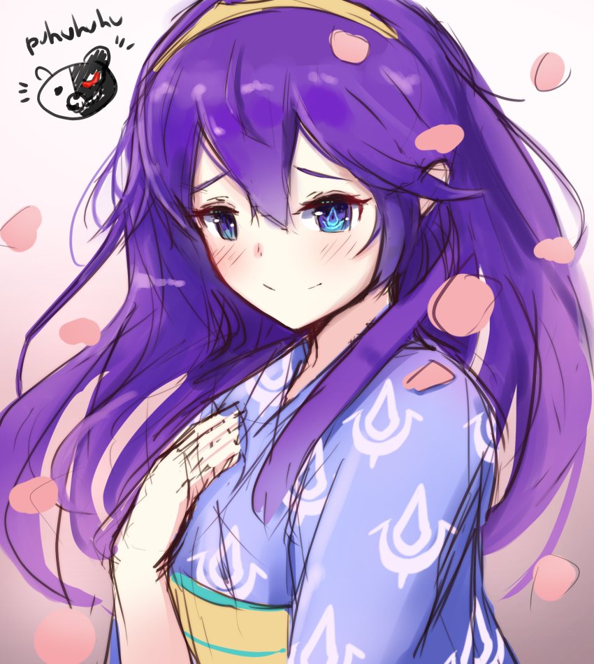 lucina and monokuma (fire emblem and 2 more) drawn by ippers