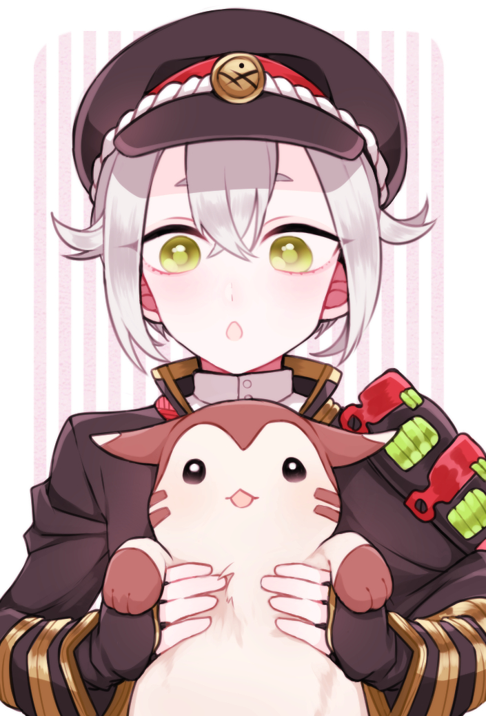 furret and hotarumaru (pokemon and 1 more) drawn by biskekun