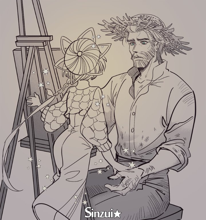 van gogh and vincent van gogh (fate and 2 more) drawn by shinzui_(fantasysky7)