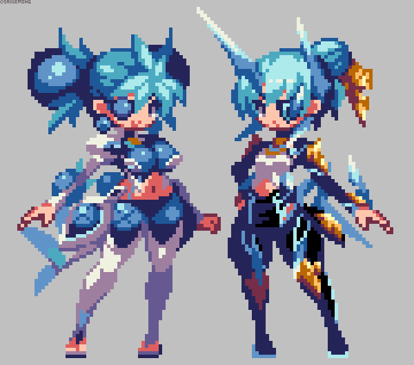 praxis and theory (xenoblade chronicles and 1 more) drawn by sakuemon