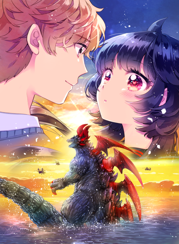 akaishi kuroe, harugon, and minami arata (otome kaijuu carameliser) drawn by naki_ringo