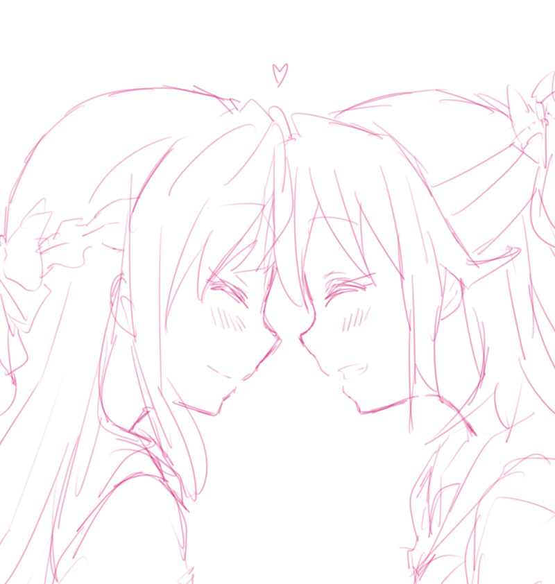 hishikawa rikka and aida mana (precure and 1 more) drawn by sakura_ai_ke