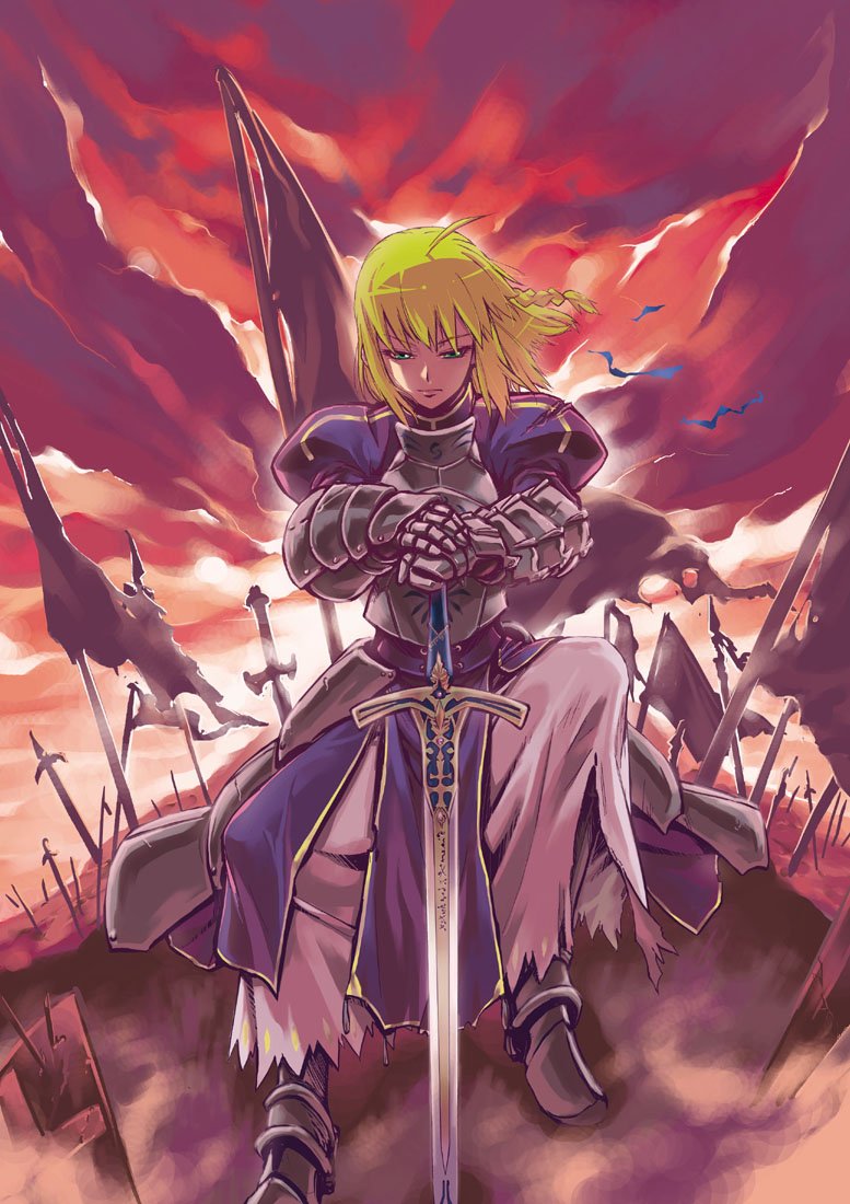 artoria pendragon and saber (fate and 1 more) drawn by shiro_(tamago_no_kara)