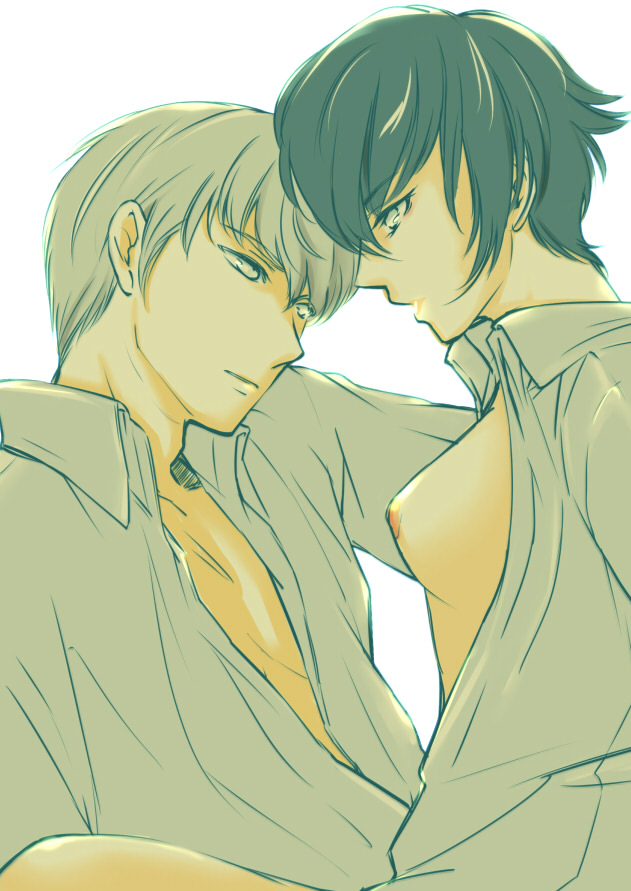 narukami yu and shirogane naoto (persona and 1 more) drawn by fuyuko_(4144531)