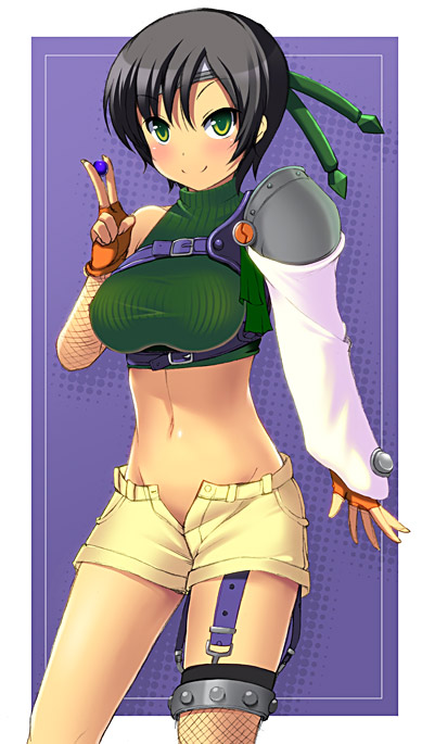 yuffie kisaragi (final fantasy and 1 more) drawn by kyoku_tou