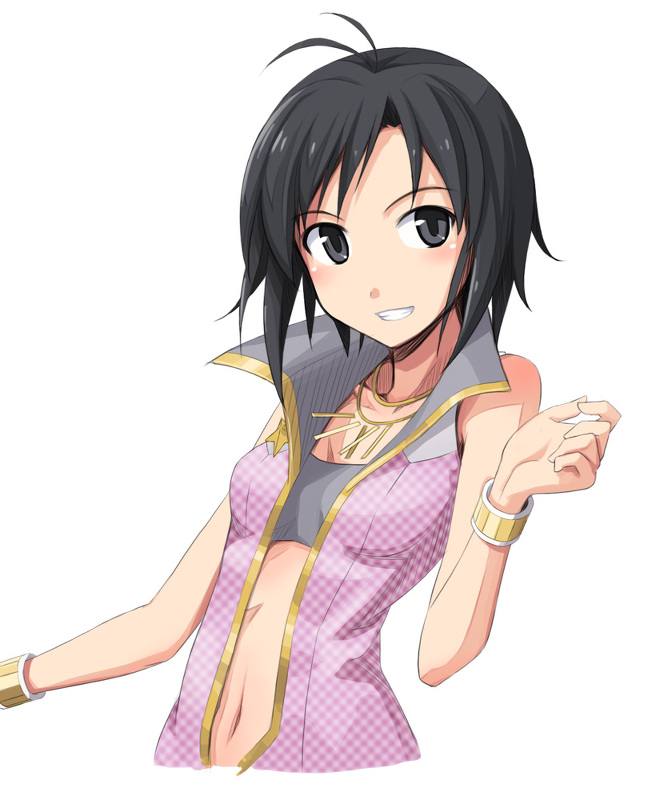 kikuchi makoto (idolmaster and 1 more) drawn by baakurou