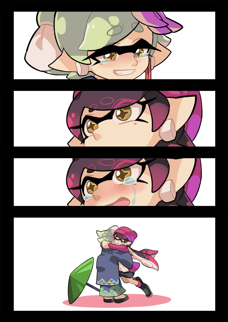 marie and callie (splatoon and 1 more) drawn by gomipomi