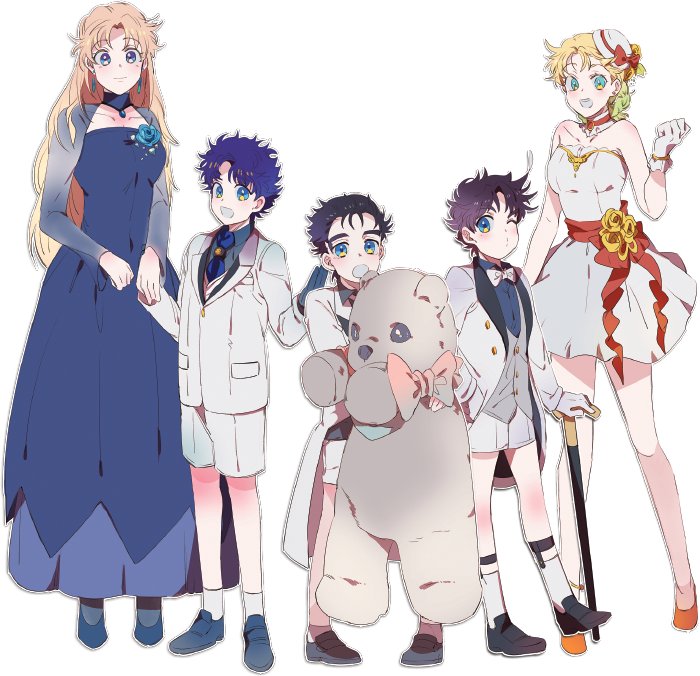 joseph joestar, kujo jotaro, jonathan joestar, and erina pendleton (jojo no kimyou na bouken and 3 more) drawn by senzzang