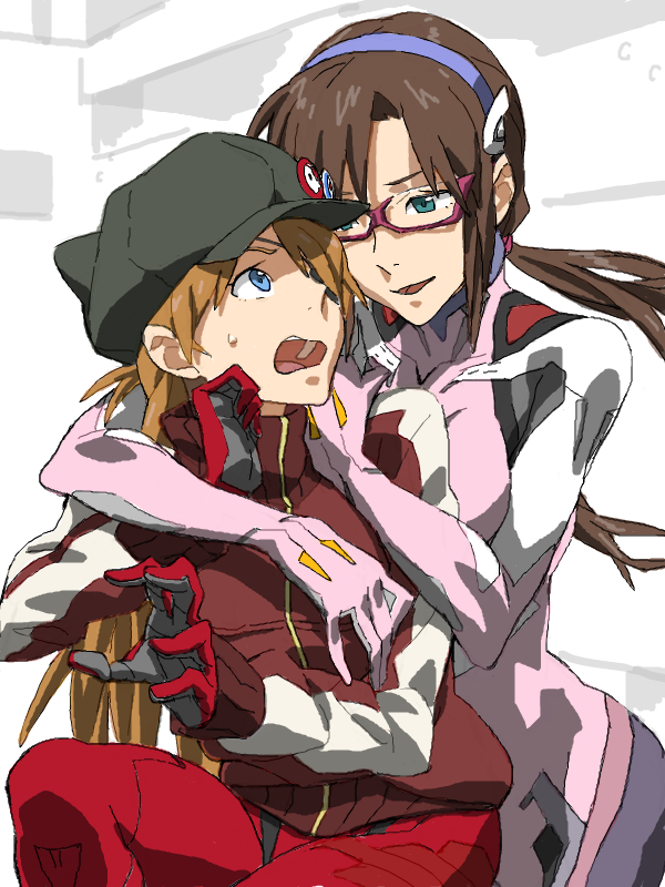 souryuu asuka langley and makinami mari illustrious (neon genesis evangelion and 2 more) drawn by baariya