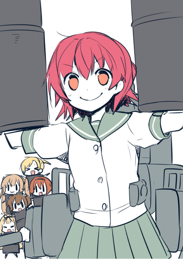 yuudachi, yukikaze, murasame, shiratsuyu, maikaze, and 1 more (kantai collection) drawn by yuzuki_gao