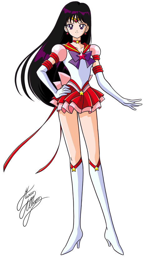 hino rei, sailor mars, and super sailor mars (bishoujo senshi sailor moon and 1 more) drawn by marco_albiero