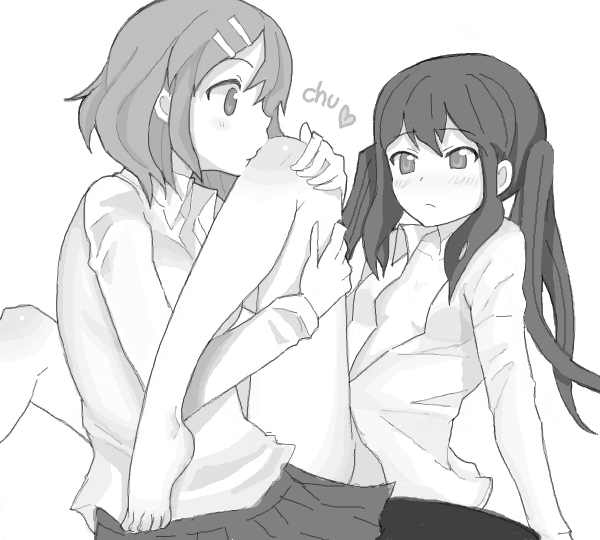 nakano azusa and hirasawa yui (k-on!) drawn by kuzu_kow