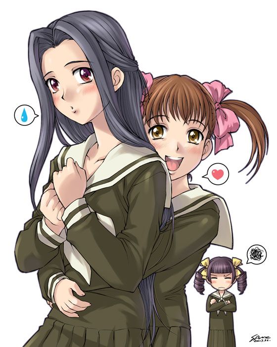 fukuzawa yumi, matsudaira touko, and hosokawa kanako (maria-sama ga miteru) drawn by sameha_ikuya
