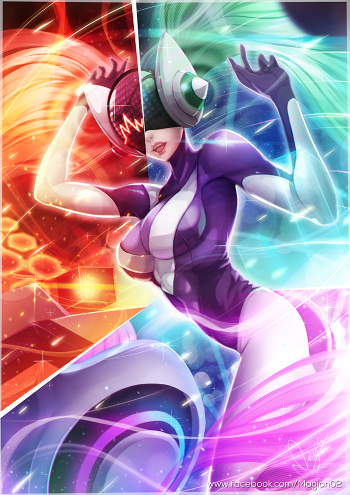 sona and dj sona (league of legends) drawn by magion02