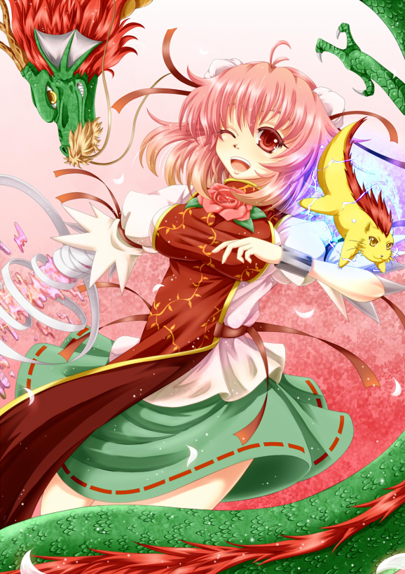 ibaraki kasen, koutei, and mukou (touhou) drawn by archienemy
