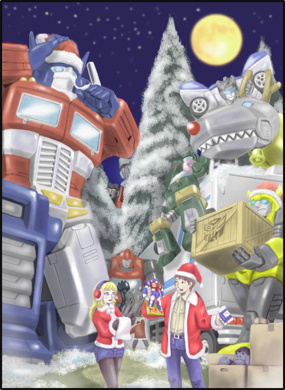 optimus prime, megatron, starscream, soundwave, bumblebee, and 8 more (transformers and 3 more) drawn by kamizono_(spookyhouse)