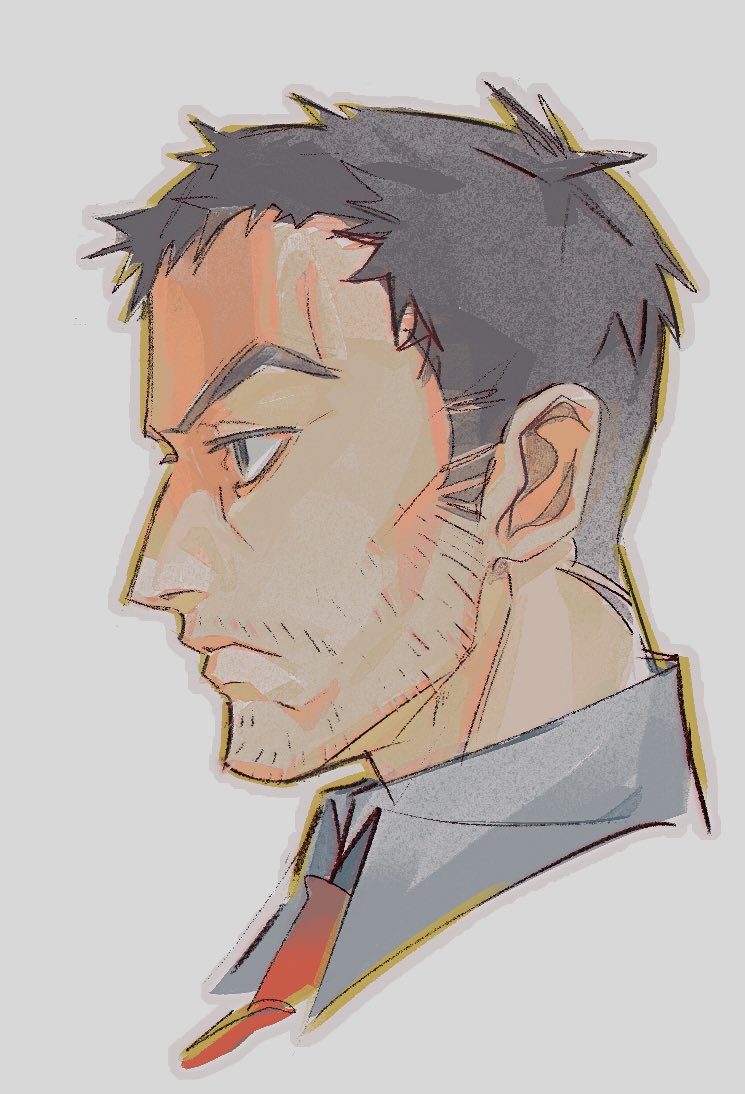 doujima ryoutarou (persona and 1 more) drawn by sam_(kyaptainkiddo)