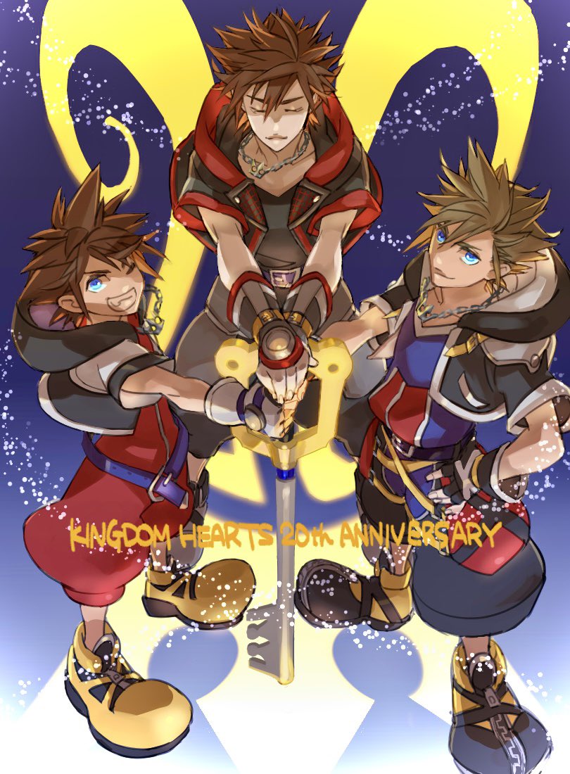 sora (kingdom hearts and 3 more) drawn by ryouto