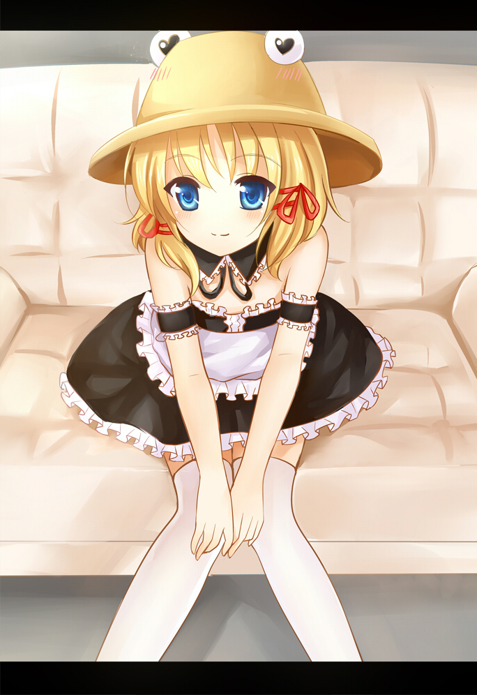 moriya suwako and pyonta (touhou) drawn by nikoo