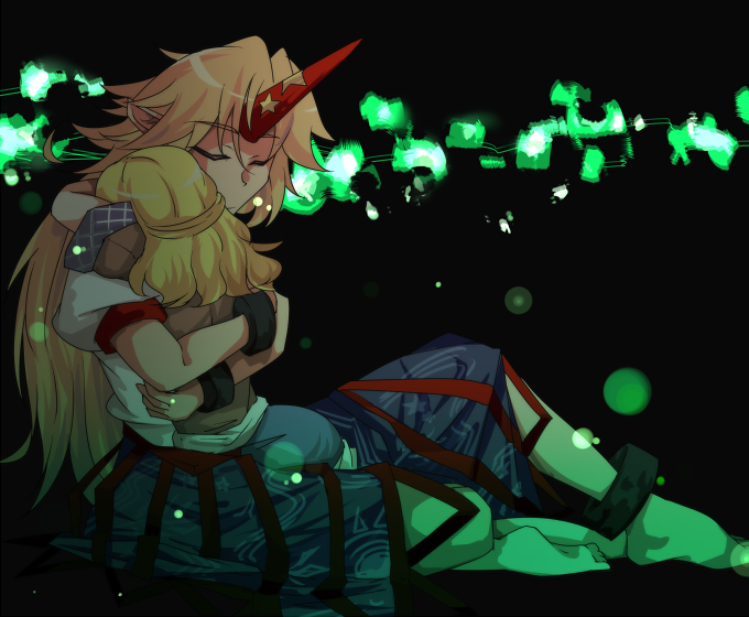 mizuhashi parsee and hoshiguma yuugi (touhou) drawn by yadokari_(yadokani)