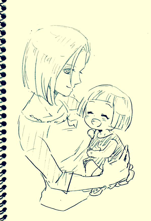 android 18 and marron (dragon ball and 2 more) drawn by fukuko_fuku