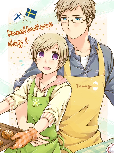 finland and sweden (axis powers hetalia) drawn by kitou-daidai-