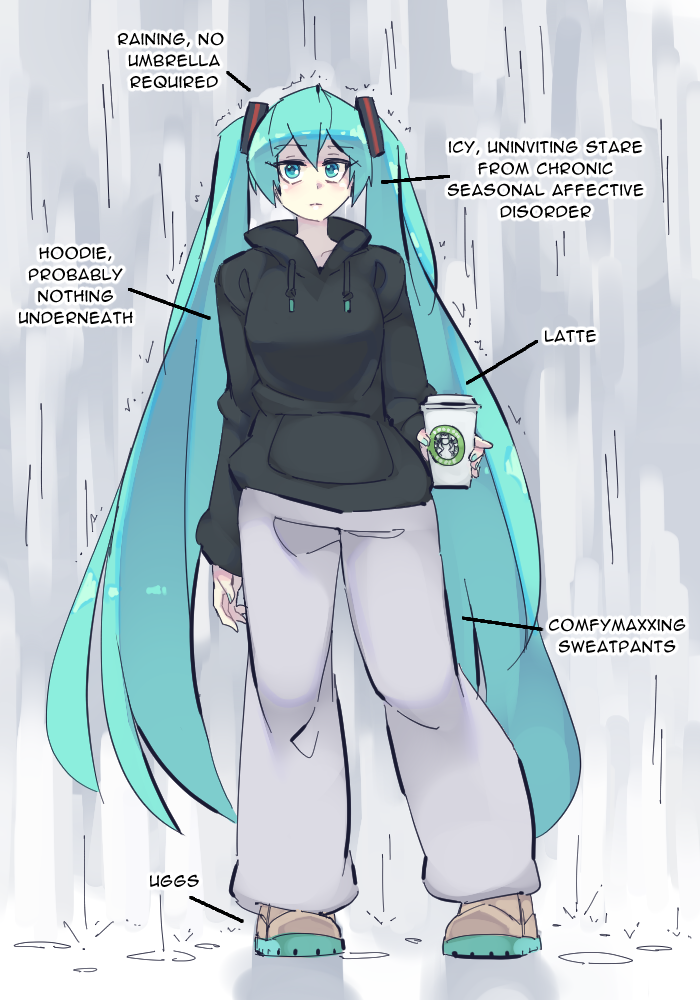 hatsune miku (vocaloid and 1 more) drawn by rtil