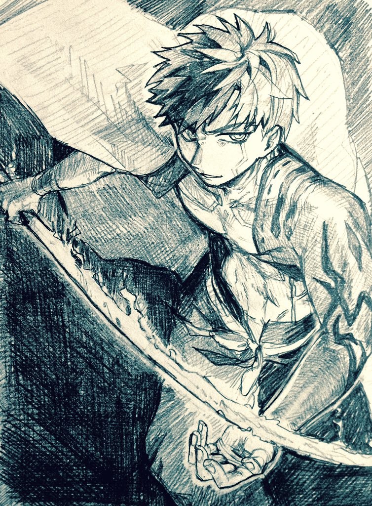 emiya shirou and senji muramasa (fate and 1 more) drawn by kani_seijin