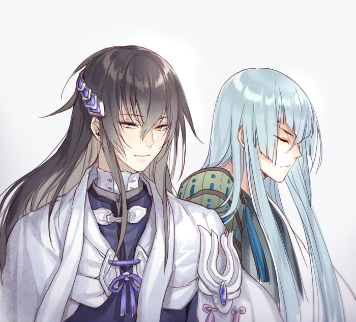 kousetsu samonji and juzumaru tsunetsugu (touken ranbu) drawn by kangetsu_(fhalei)
