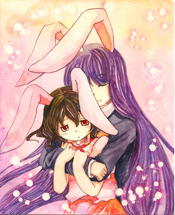 reisen udongein inaba and inaba tewi (touhou) drawn by shiroaisa