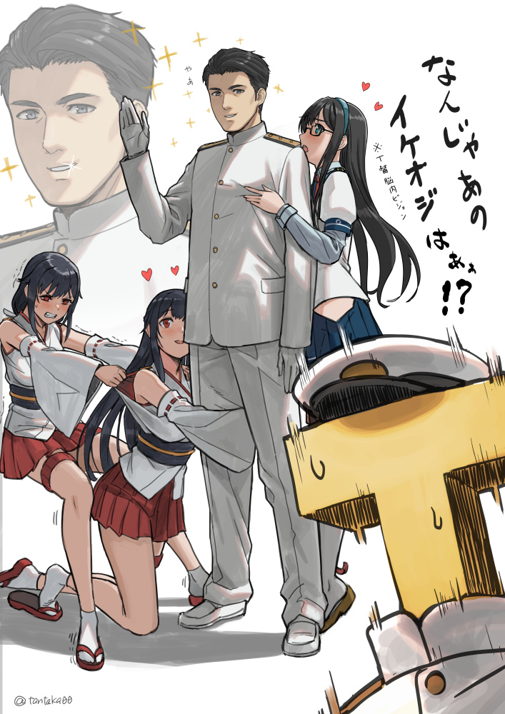 admiral, ooyodo, yamashiro, fusou, t-head admiral, and 1 more (kantai collection) drawn by tantaka