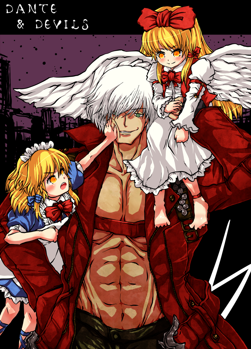 dante, gengetsu, and mugetsu (touhou and 2 more) drawn by n_(dai_n_honpo)