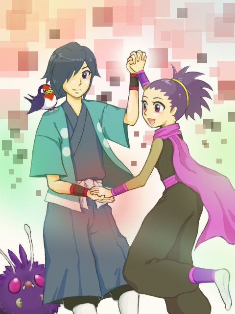 falkner, venonat, taillow, and janine (pokemon and 1 more) drawn by yuh_(250663)
