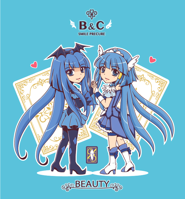 aoki reika, cure beauty, and bad end beauty (precure and 1 more) drawn by chroa