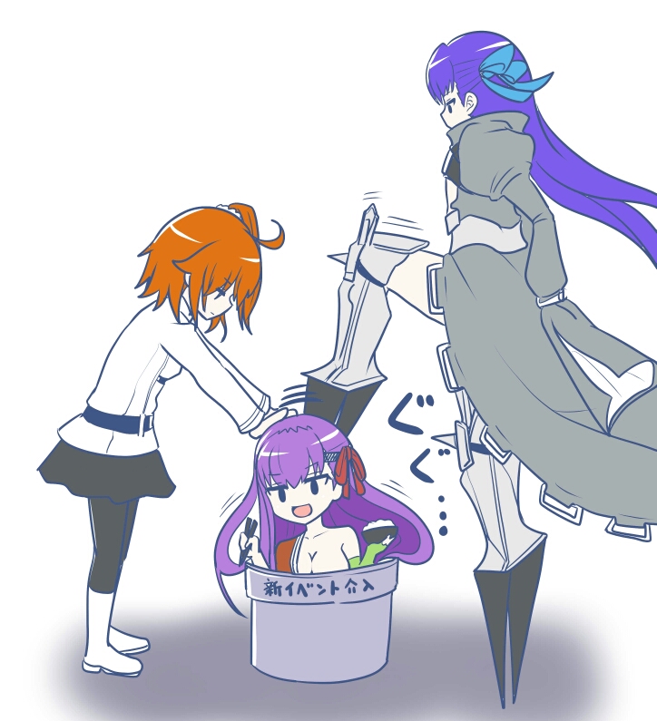 fujimaru ritsuka, bb, meltryllis, and tawara touta (fate and 5 more) drawn by robisonjr